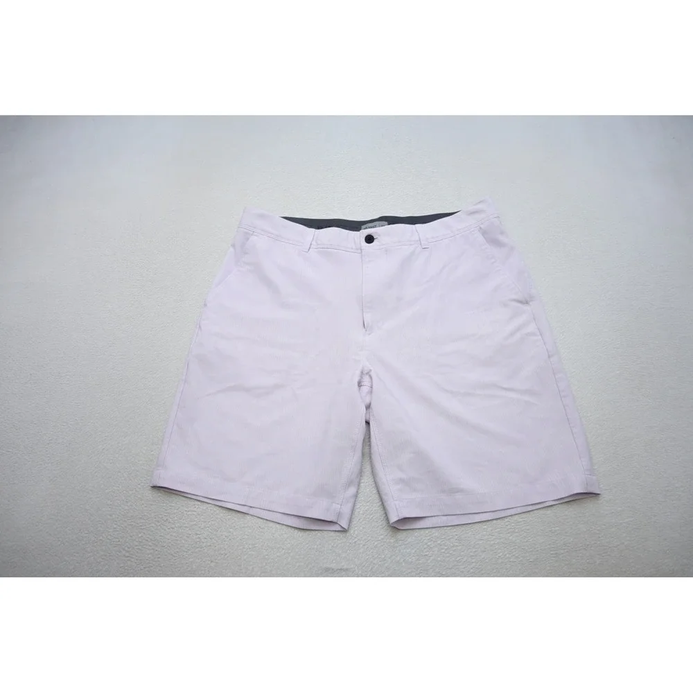 VRST Golf Shorts Mens 38 Lavender Wave Striped Performance Stretch‎ Excellent